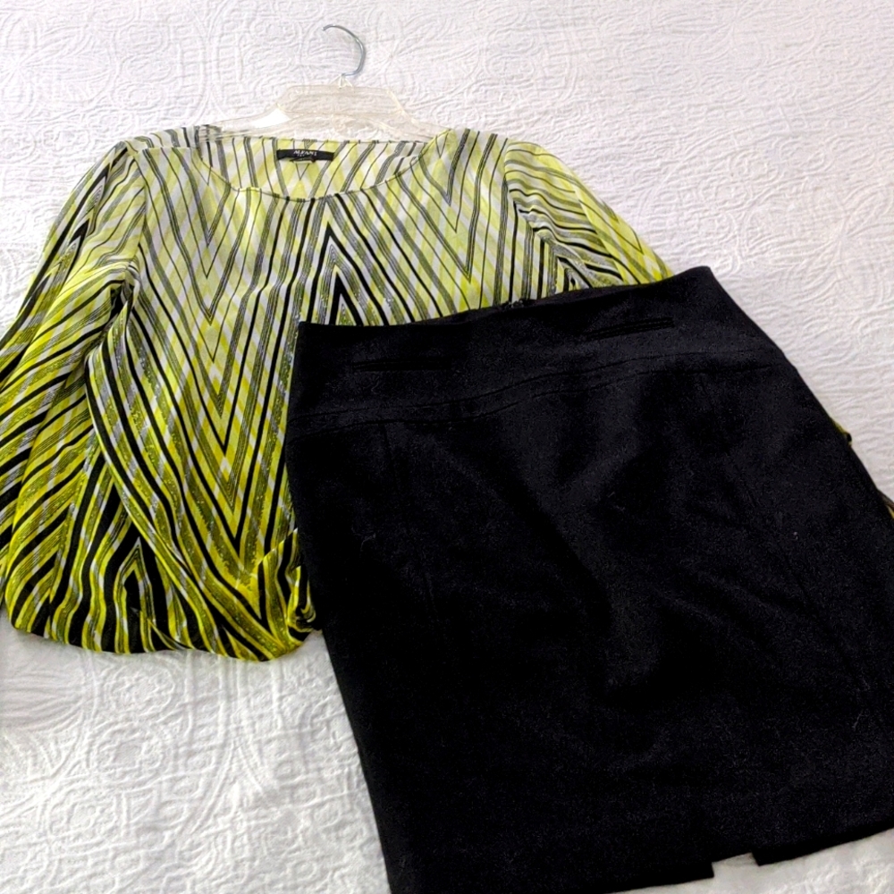 BUNDLE TO SAVE💲Alfani Blouse Petite S and Express 00 skirt